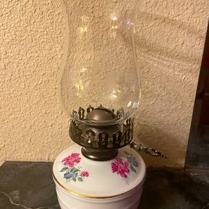 Princess House Crystal Heritage 322 Lamp Base porcelain oil lamp.